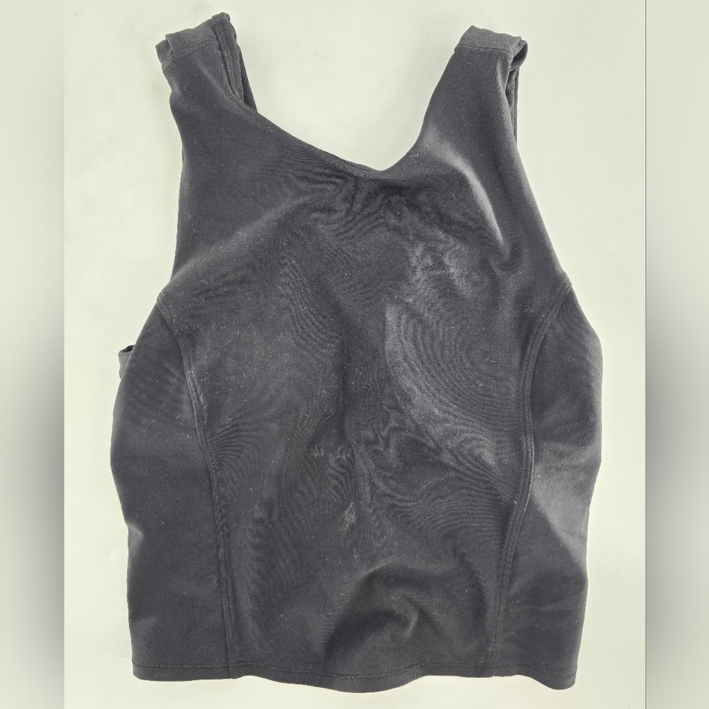 Lululemon Athletica Black Wrap open back sports bra Tank Top Sz:‎ XS